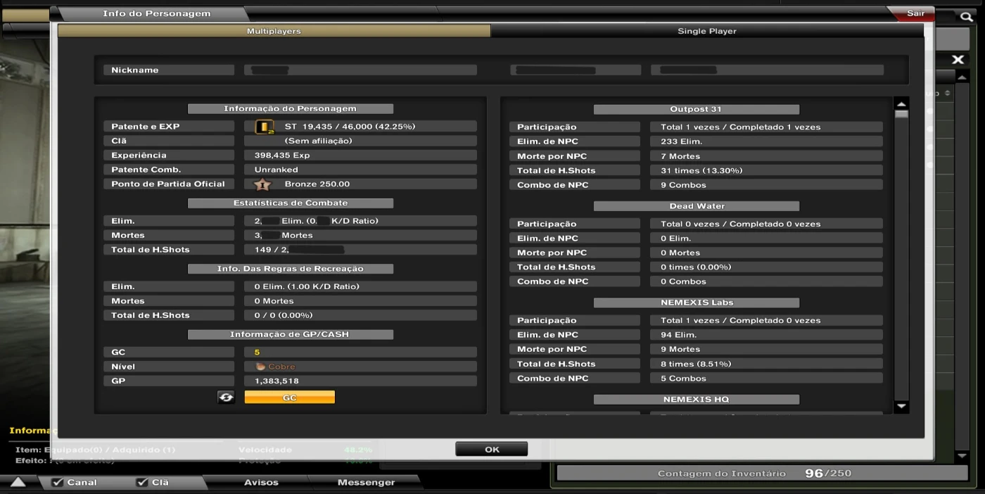 Vendo Conta Combat Arms (Vfun)