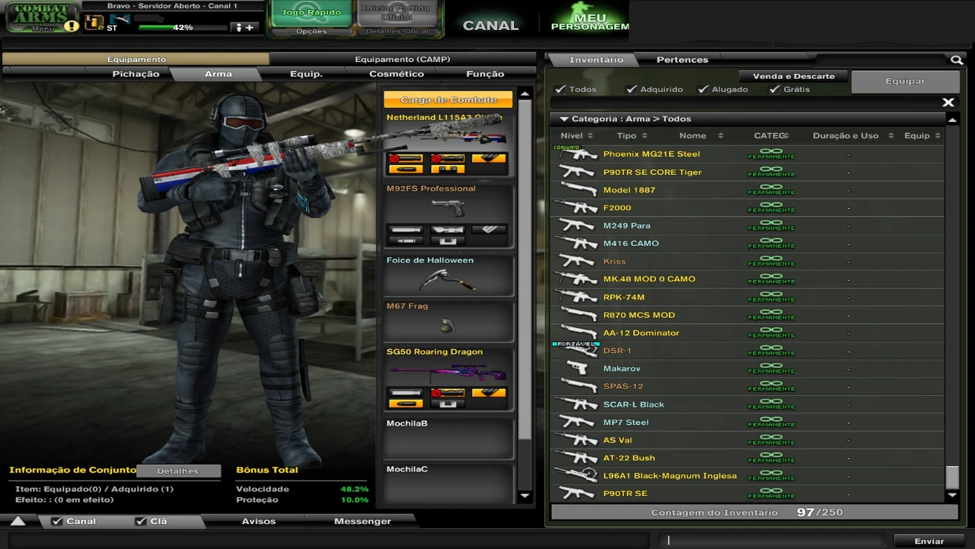 Vendo Conta Combat Arms (Vfun)