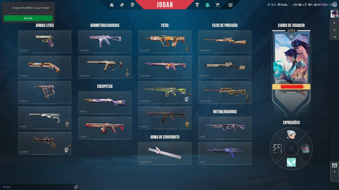 Conta Valorant Peek Elo Immo 2.  2K Gastos