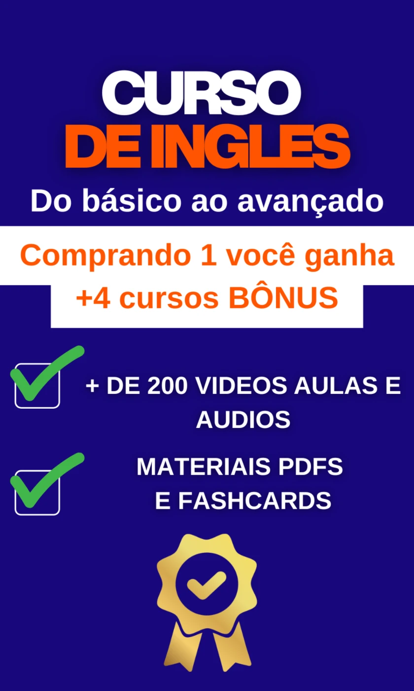 Curso de Inglês(Básico ao Avançado) + 4 Cursos Bônus - Cursos e Treinamentos