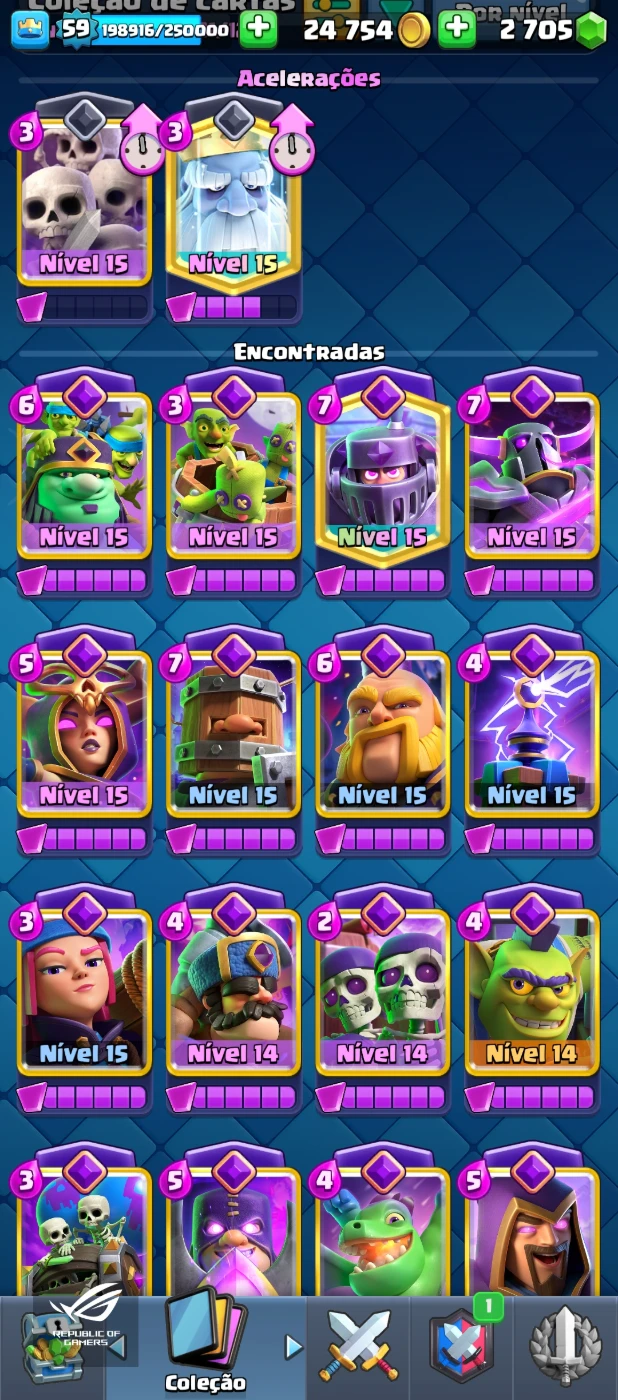 Conta Clash Royale gemada