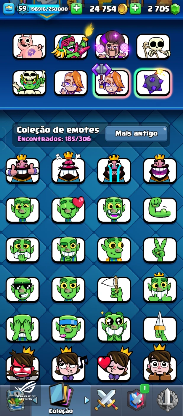 Conta Clash Royale gemada