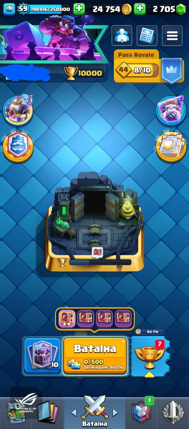 Conta Clash Royale gemada