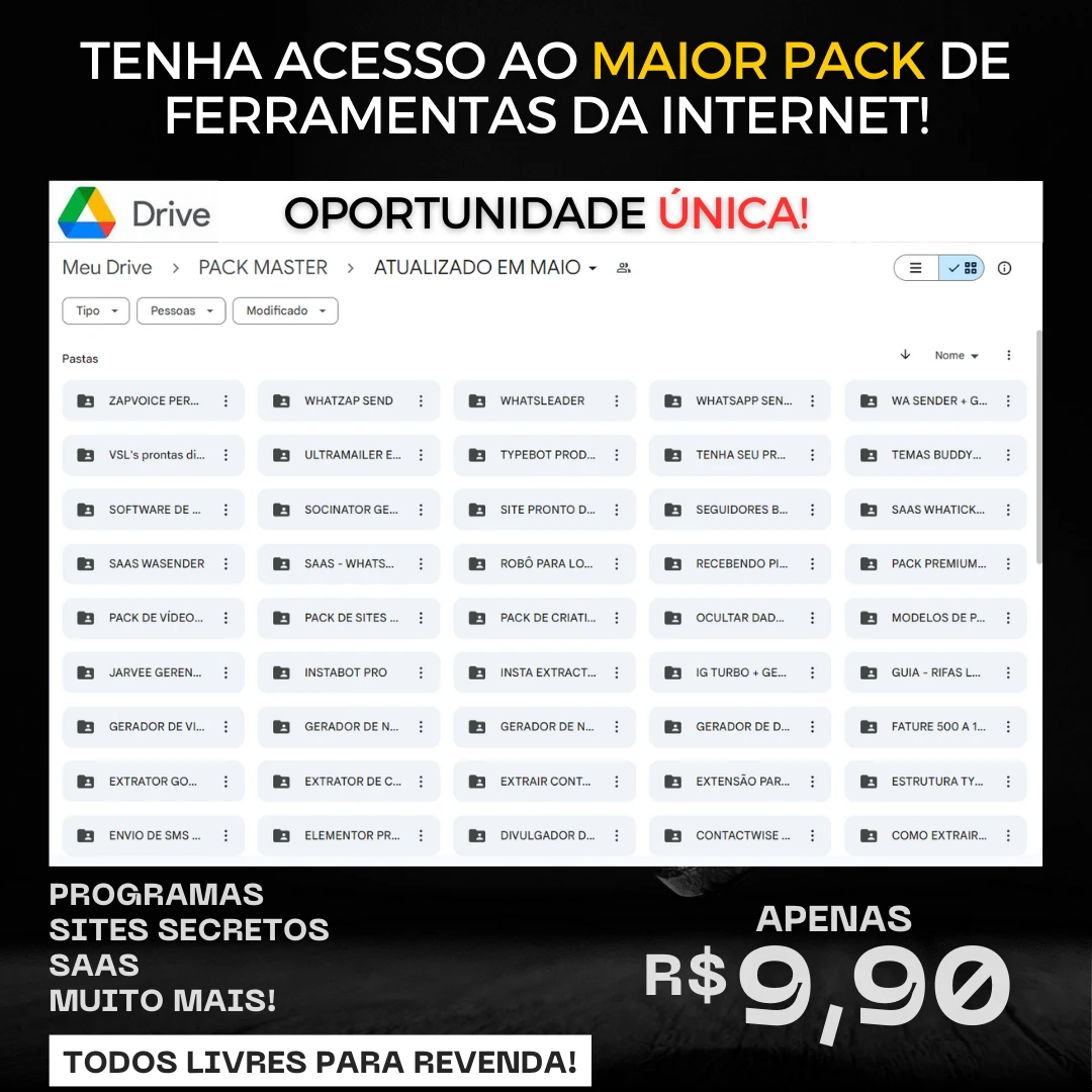 Pack Master - O Maior Pack De Ferramentas Da Internet - Outros