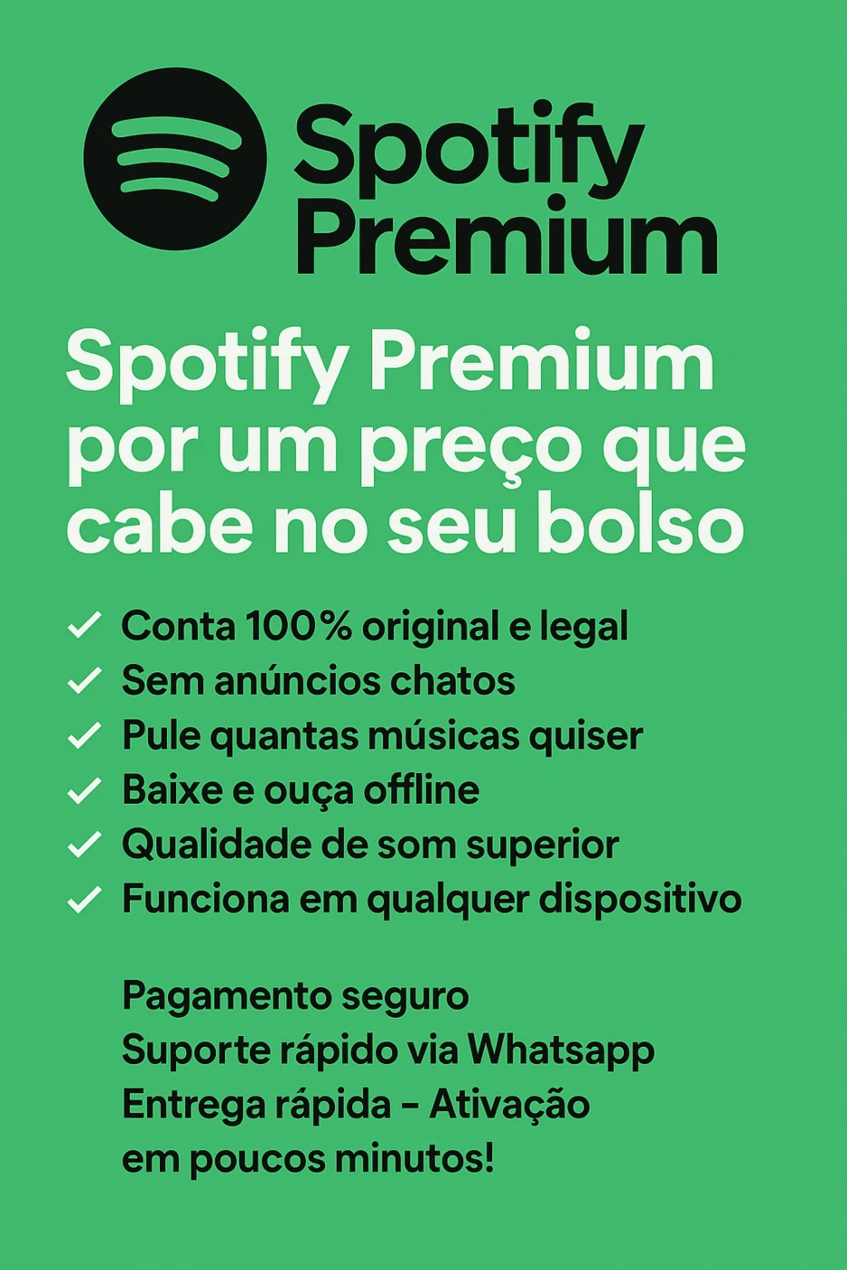 Spotify Sem Anúncios – Promoção - Premium