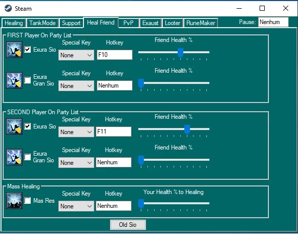 SCRIPT HEAL LIFE/MP TIBIA FUNCIONANDO NO GLOBAL!