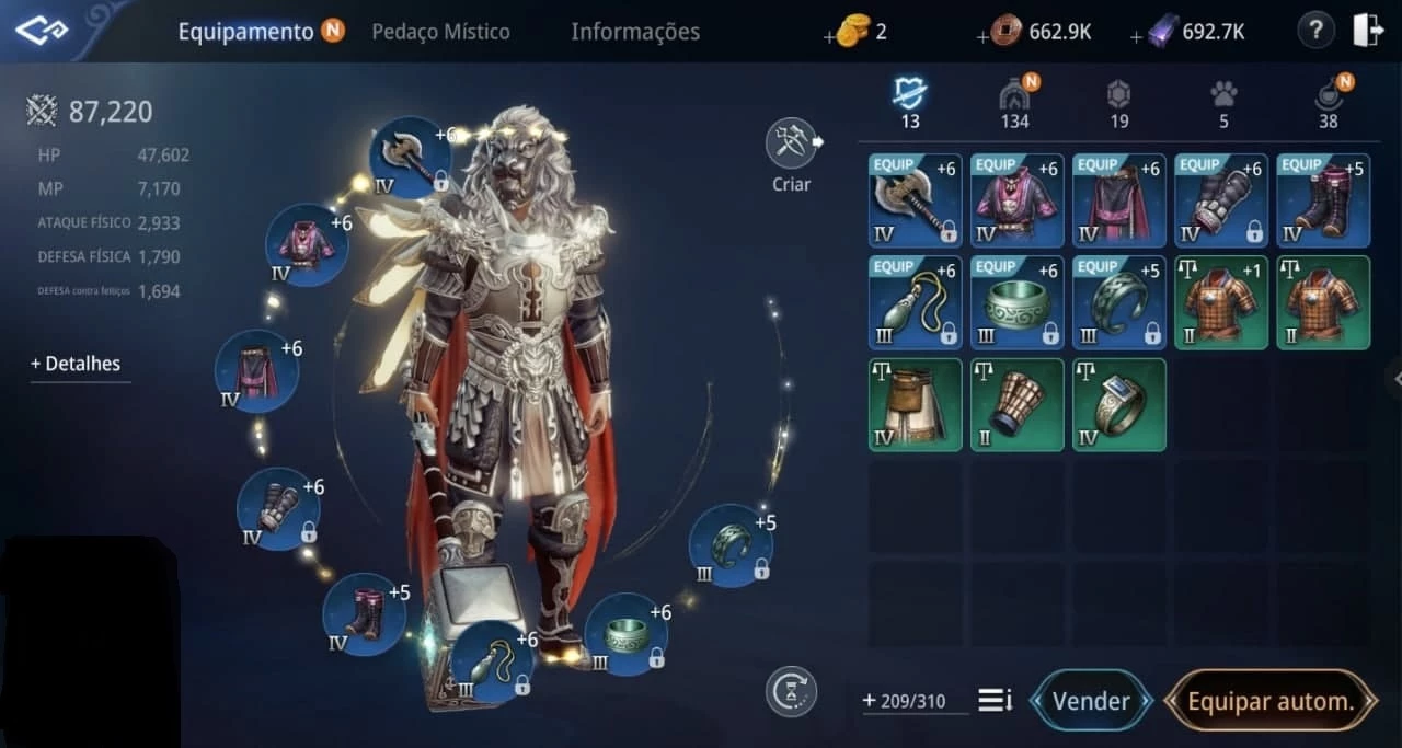 CONTA LVL 72 COM 87K DE PODER - MIR4