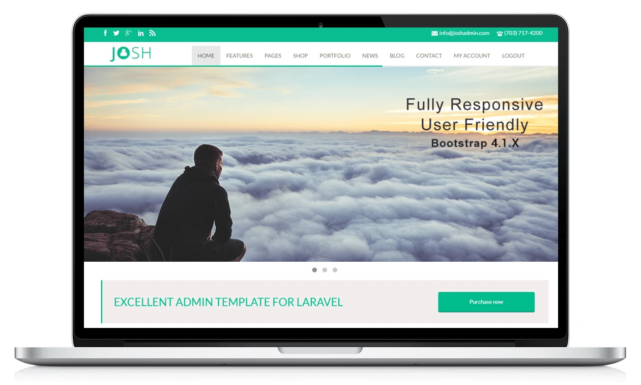 Josh – Laravel Admin Template + Front End + CRUD - Outros