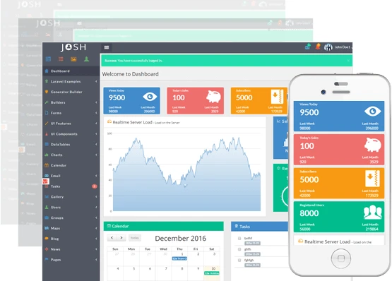 Josh – Laravel Admin Template + Front End + CRUD - Outros