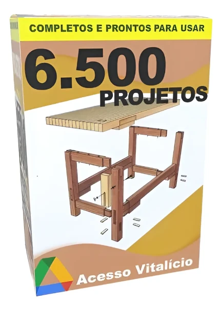 6500 Projetos Marcenaria Completo Madeiras Casas + Brindes - Others