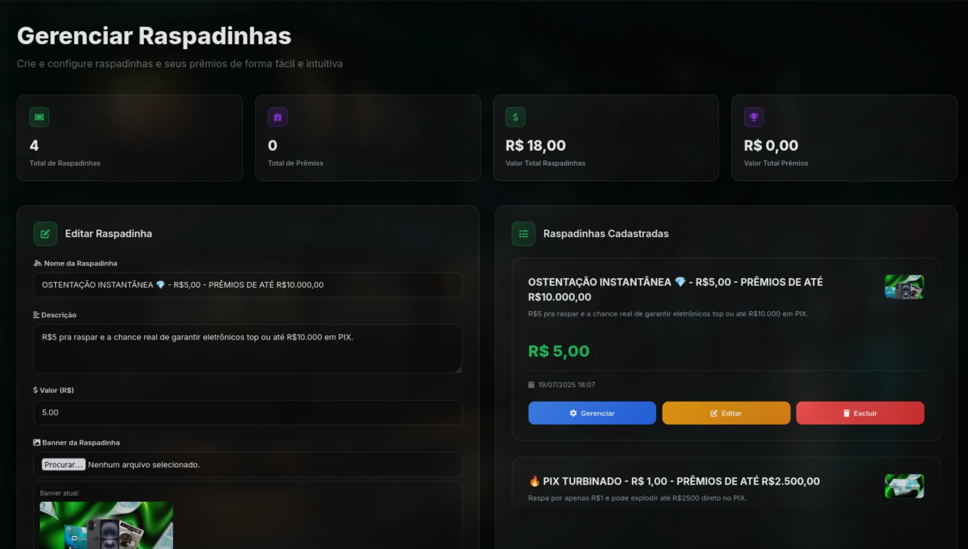 Script Raspadinha Completo Com Gateway De Pagamento - Digital Services