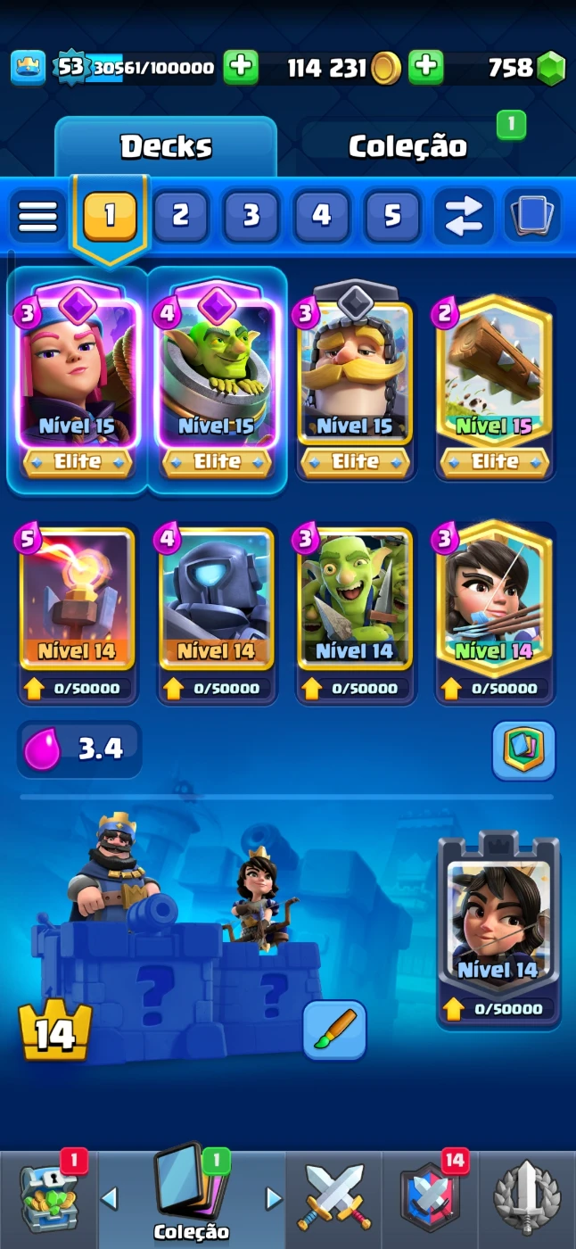 Conta 8 anos, 10k troféus + - Clash Royale