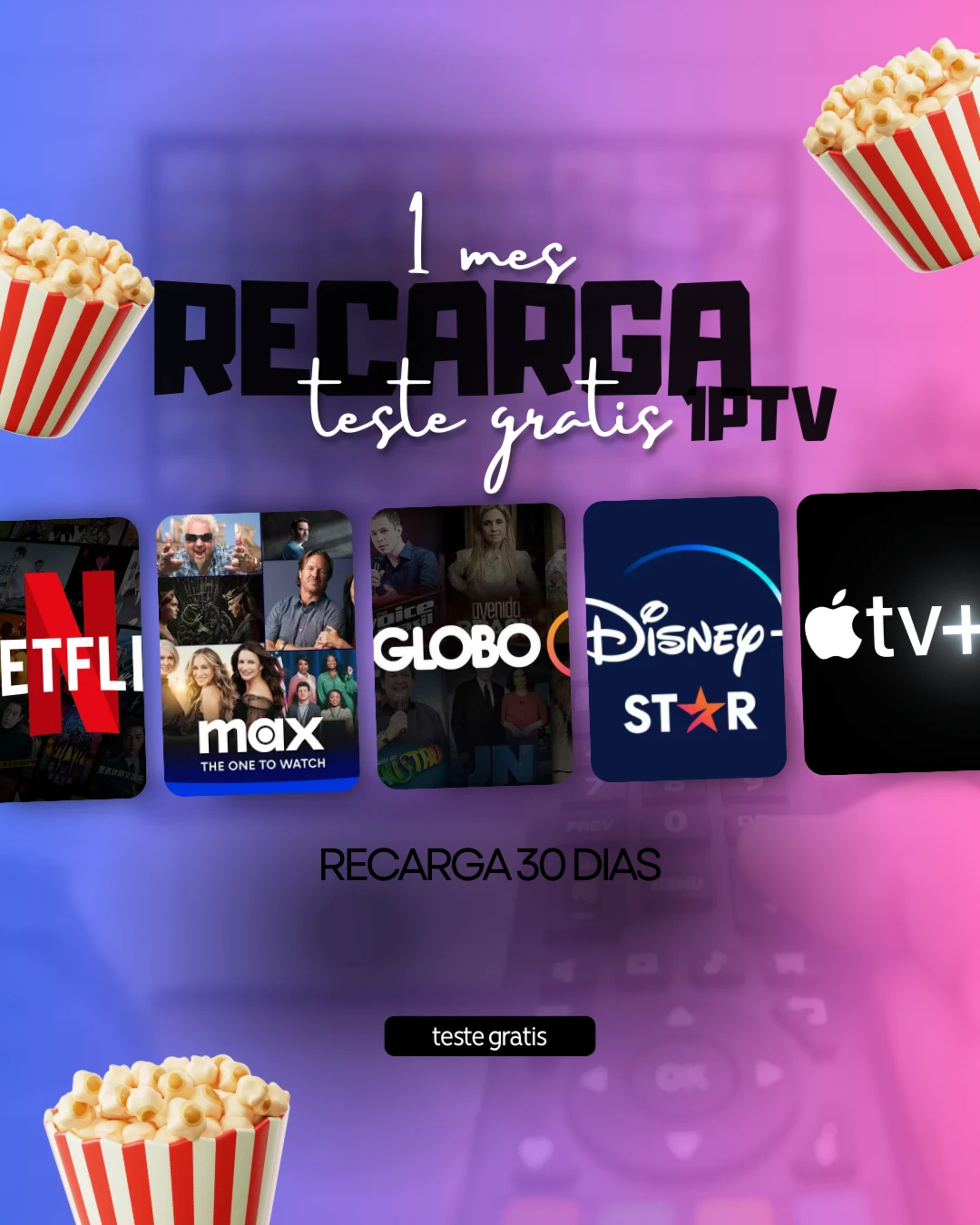 Tv Online Recarga - Gift Iptv 30 Dias Teste Gratis - Assinaturas e Premium