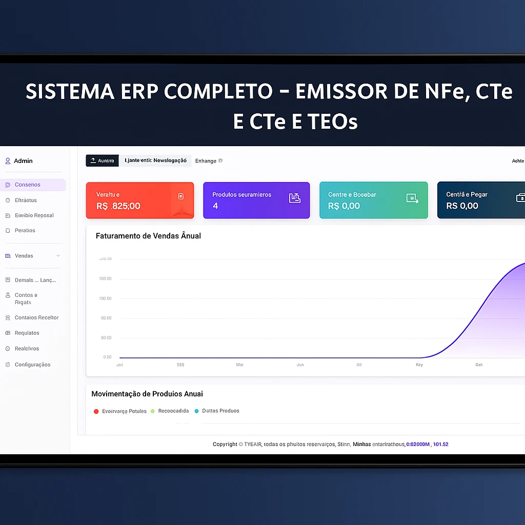 Sistema Emissor Nfe, Nfce E Cte 4.0 - Saas Php8 2025 - Outros