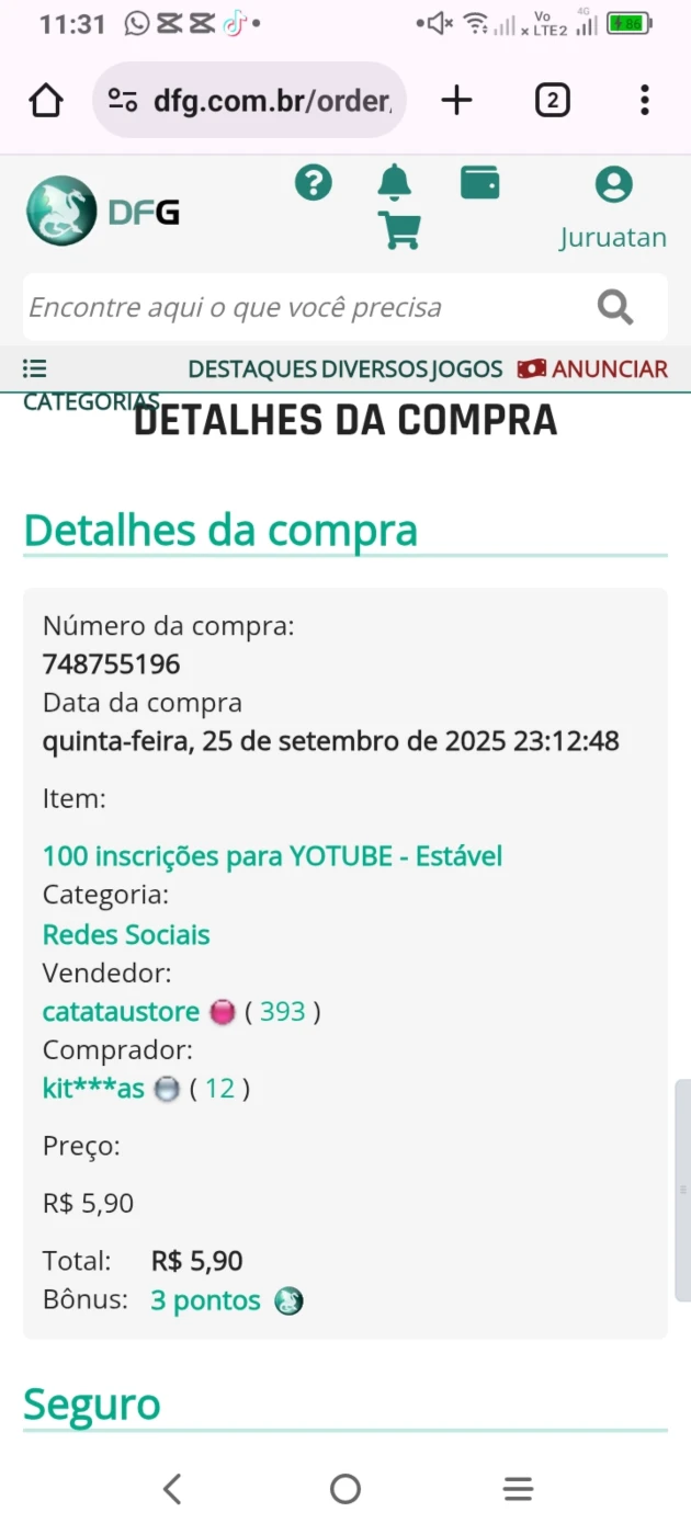 Comprei e não veio nada - Social Media