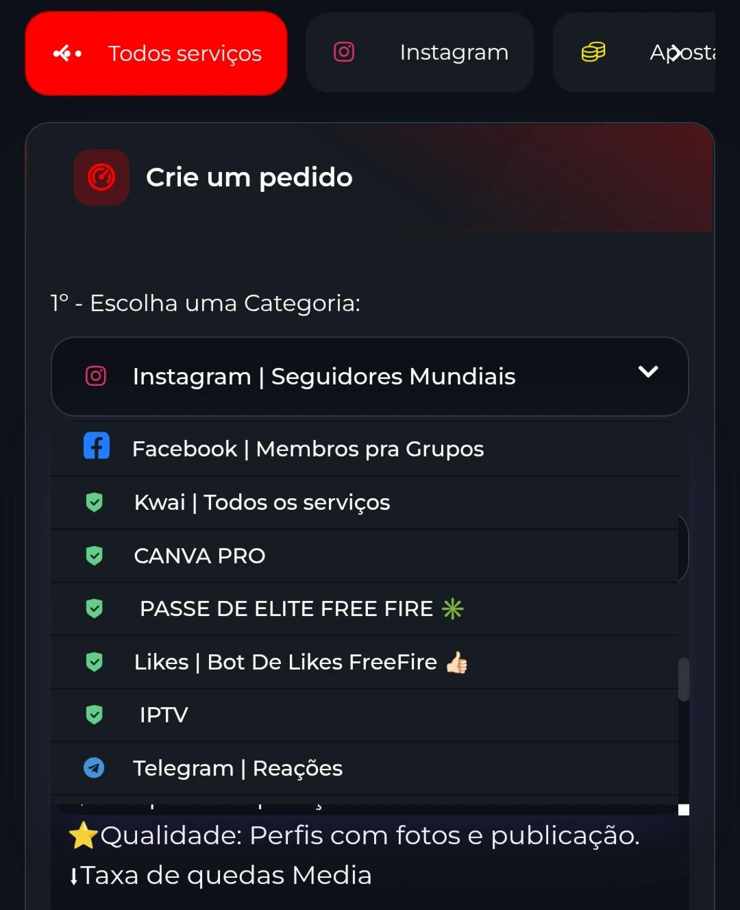 Painel Para Revender Coisas De Free Fire E Etc - Redes Sociais