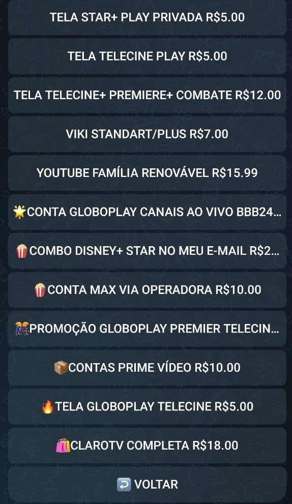 Bot  De Contas De 5 Contas  No Telegram  E 7 Paineis Revenda - Outros