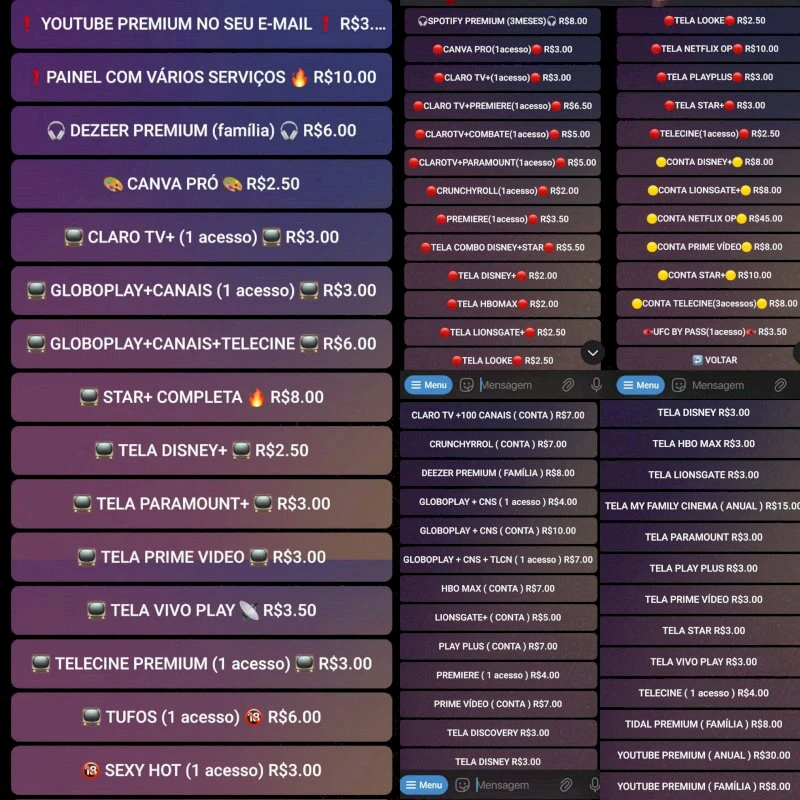Bot  De Contas De 5 Contas  No Telegram  E 7 Paineis Revenda - Outros