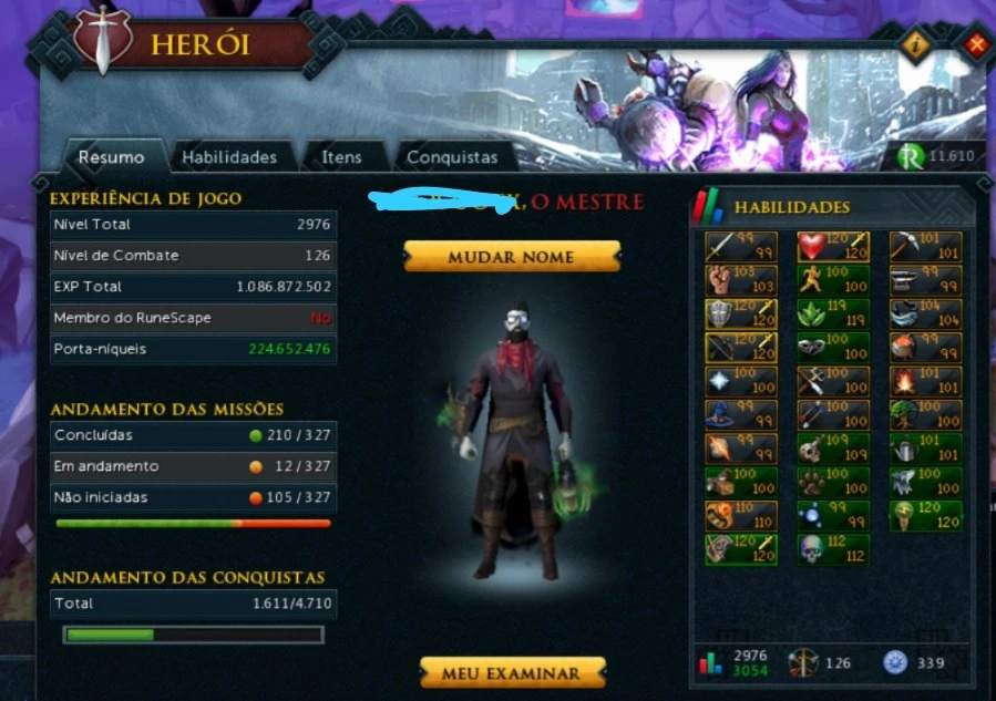 Conta Runescape Max  Com full Necro RS
