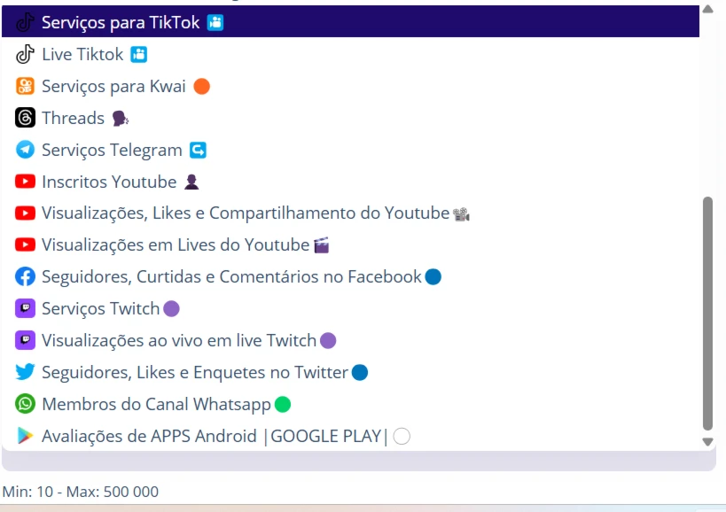 plataforma para voce comprar seguidores ou vender - Redes Sociais