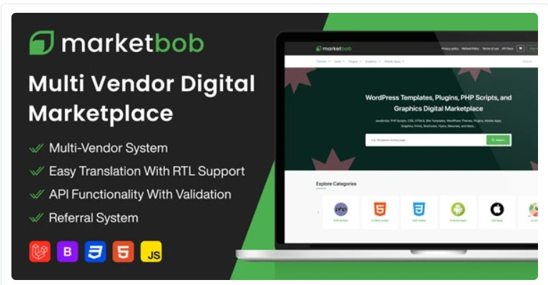 Marketbob – Multi-Vendor Digital Marketplace - Outros