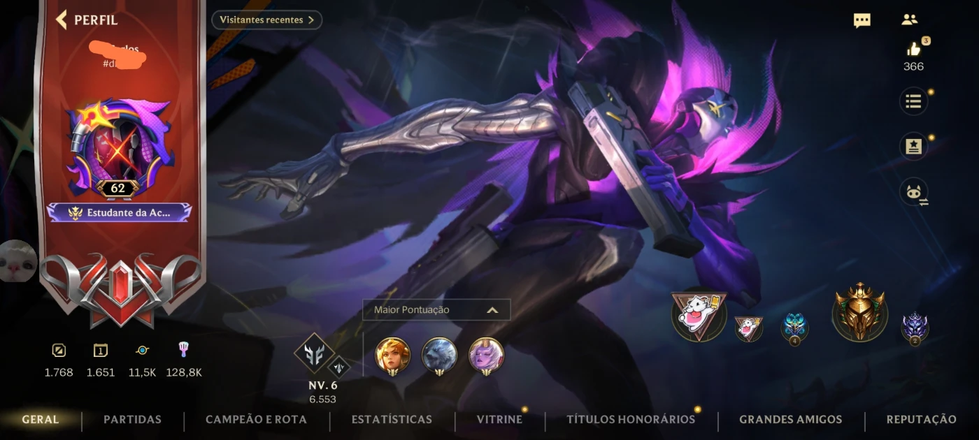 Conta WR platina 46 skins - League of Legends: Wild Rift LOL WR