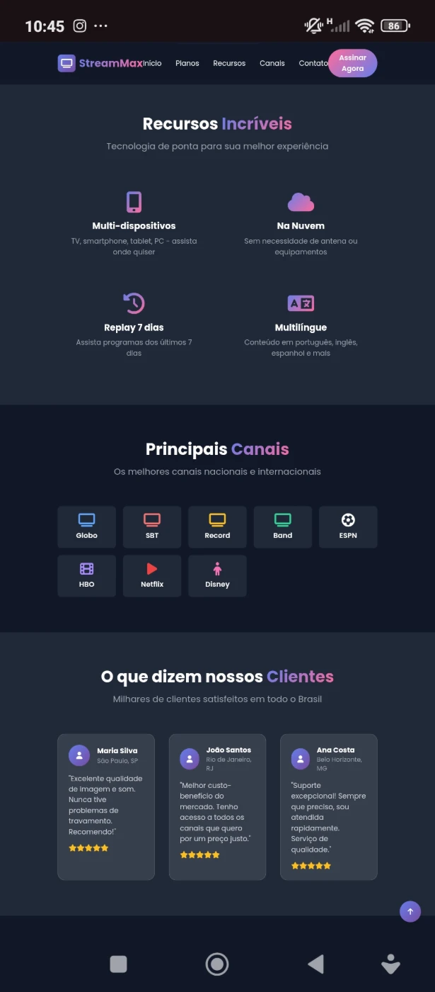 Script site profissional de IPTV editável - Digital Services