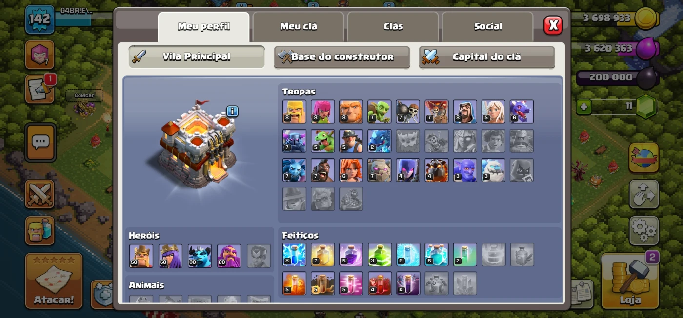 Conta Cv11 Full - Clash of Clans