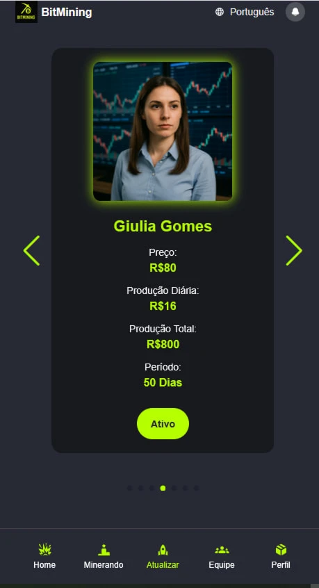 Site de Investimento BIT MINING - Softwares and Licenses