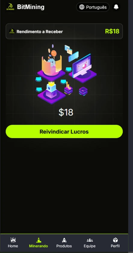 Site de Investimento BIT MINING - Softwares and Licenses