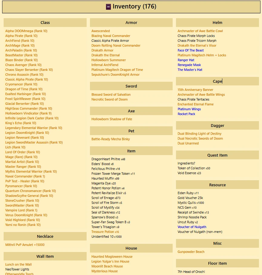 Conta Veterana Aqw 2010, À Venda! - Adventure Quest World