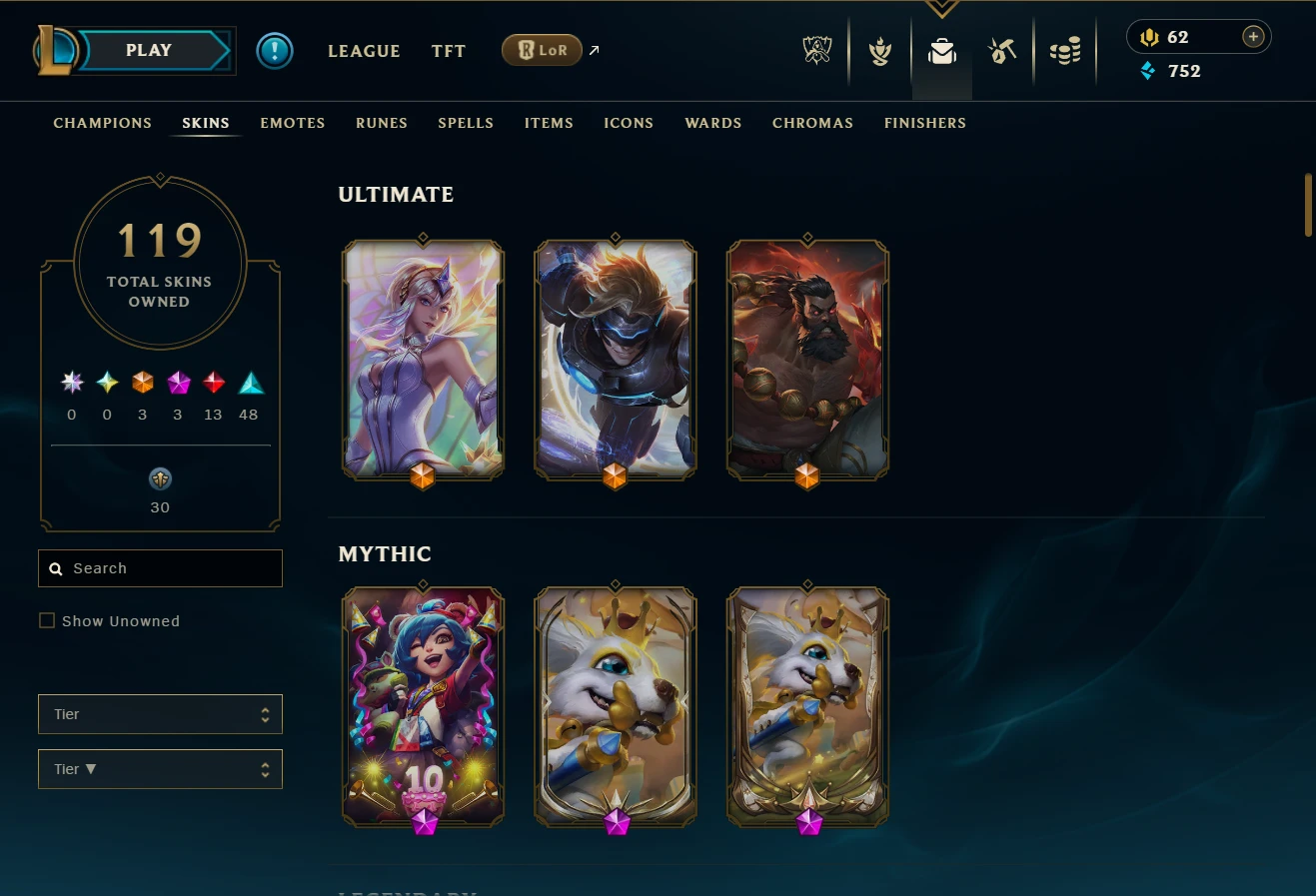 Conta Lol Com 119 Skins|Level 246|Todos Os Campeos - League of Legends