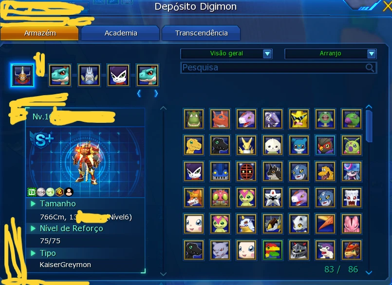 Conta LA Omega DMO - Digimon Masters Online