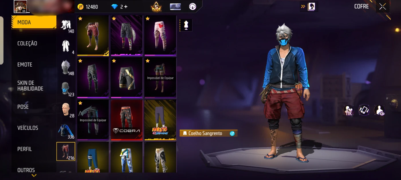 Conta de free fire antiga