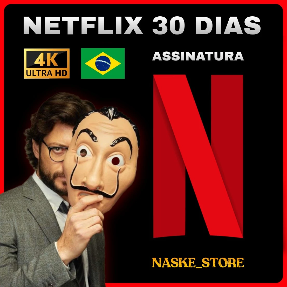 Assinatura NETFLIX 4K ULTRA HD 1MÊS - Assinaturas e Premium