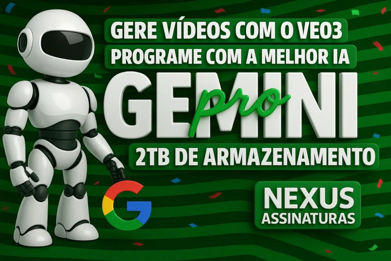 Gemini Pro + Veo 3 + 2 Tb Nuvem - Crie Videos Realistas - Outros