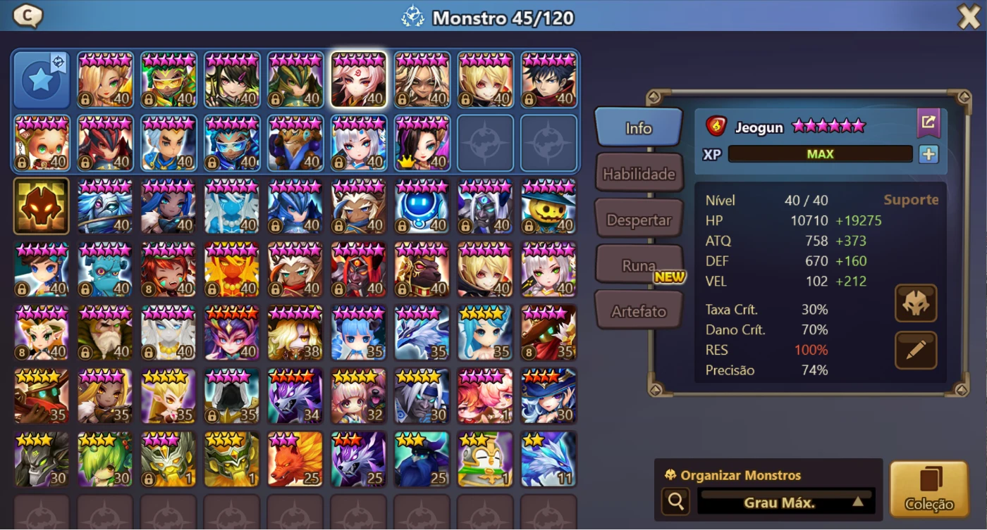 Conta Summoner Wars Giana - Summoners War