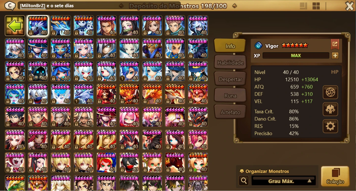 Conta Summoner Wars Giana - Summoners War