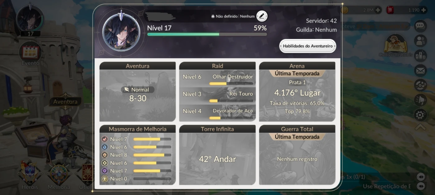 Conta Seven Knights Mobile LEV 17 - Outros