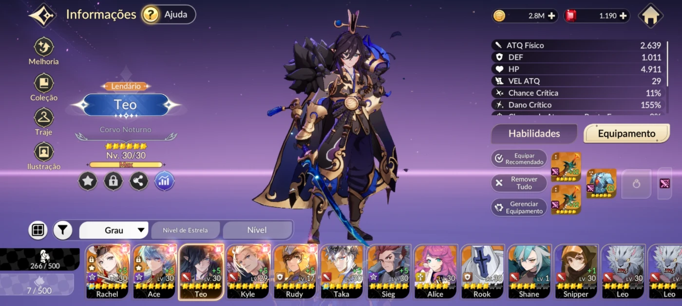 Conta Seven Knights Mobile LEV 17 - Outros