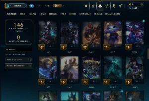 Diamante 4 com 85 Champs e 18 Skins - League of Legends LOL