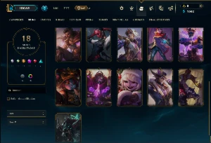 Diamante 4 com 85 Champs e 18 Skins - League of Legends LOL