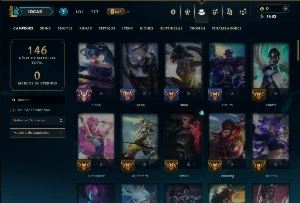 Diamante 4 com 85 Champs e 18 Skins - League of Legends LOL