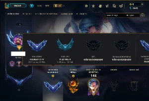 Diamante 4 com 85 Champs e 18 Skins