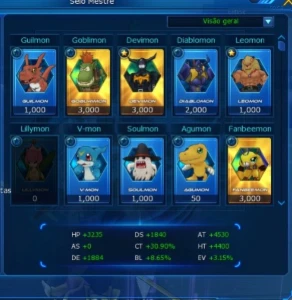 Conta Ldmo Alpha - Digimon Masters Online