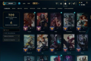 Mestre com 150 Champs e 153 Skins ( 372 PDL ) - League of Legends LOL