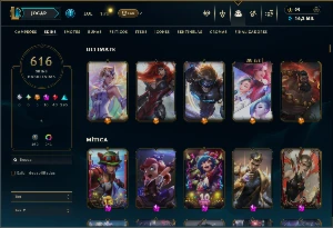 Esmeralda 3 com TODOS os champs e 613 Skins + 243 Cromas - League of Legends LOL