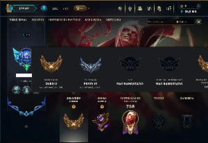 Ouro 2 com TODOS os Champs e 125 Skins ( MID / ADC )