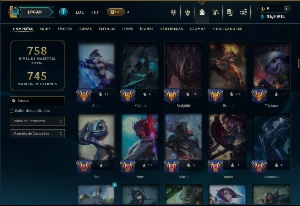 Ouro 2 com TODOS os Champs e 125 Skins ( MID / ADC ) - League of Legends LOL