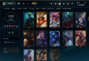 Ouro 2 com TODOS os Champs e 125 Skins ( MID / ADC ) - League of Legends LOL